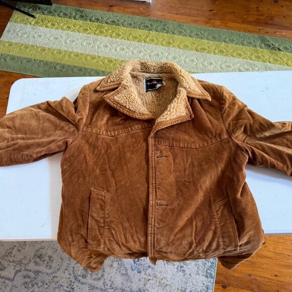 Vintage Towncraft Brown Corduroy Coat - XL - Picture 3 of 4